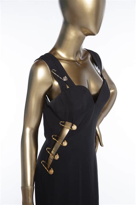 versus versace safety pin dress|gianni Versace safety pin dress.